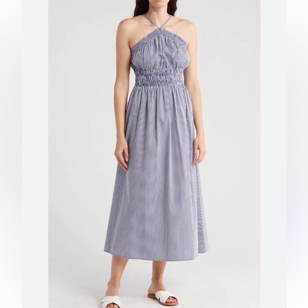 Rachel Parcell blue and white stripe dress size medium
